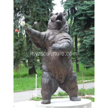 Bronzo vita dimensioni statua dell'orso per la vendita